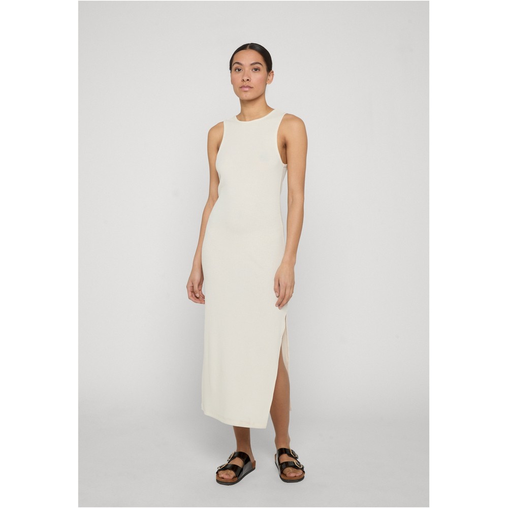 Urban Classics - Racerback Rib Lange jurk - Creme